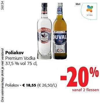 Poliakov vodka 1,5l Alc 37,5%