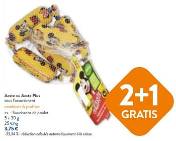 Promotions Aoste saucissons de poulet - Aoste - Valide de 14/06/2023 à 27/06/2023 chez OKay