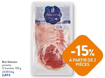 Promotions Boni selection pancetta - Boni - Valide de 14/06/2023 à 27/06/2023 chez OKay