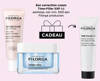 Promoties Cadeau correction cream time-filler 5xp bij aankoop van min. €69 aan filorga producten - Filorga - Geldig van 19/06/2023 tot 25/06/2023 bij ICI PARIS XL