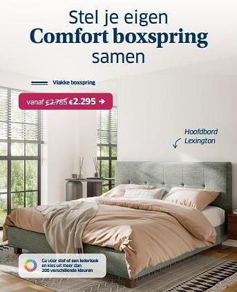 Promoties Comfort boxspring vlakke - Huismerk - Sleeplife - Geldig van 16/06/2023 tot 30/06/2023 bij Sleeplife
