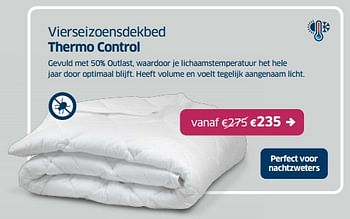 Promoties Vierseizoensdekbed thermo control - Huismerk - Sleeplife - Geldig van 16/06/2023 tot 30/06/2023 bij Sleeplife