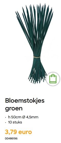 Promoties Bloemstokjes groen - Huismerk - Ava - Geldig van 16/06/2023 tot 01/10/2023 bij Ava
