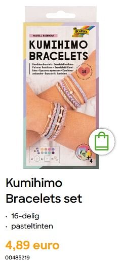 Promoties Kumihimo bracelets set - FOLIA - Geldig van 16/06/2023 tot 01/10/2023 bij Ava