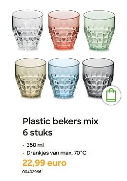 Promotions Plastic bekers mix - Produit Maison - Ava - Valide de 16/06/2023 à 01/10/2023 chez Ava