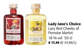 Promoties Lady jane`s choice lazy red cheeks of pornstar martini - Lady Jane's - Geldig van 14/06/2023 tot 27/06/2023 bij Colruyt