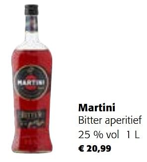 Promoties Martini bitter aperitief - Martini - Geldig van 14/06/2023 tot 27/06/2023 bij Colruyt