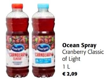 Promoties Ocean spray cranberry classic of light - Ocean Spray - Geldig van 14/06/2023 tot 27/06/2023 bij Colruyt