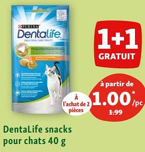 Promotions Dentalife snacks pour chats - Purina - Valide de 19/06/2023 à 24/06/2023 chez Maxi Zoo