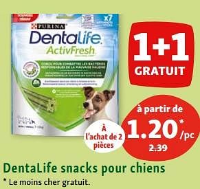 Promotions Dentalife snacks pour chiens - Purina - Valide de 19/06/2023 à 24/06/2023 chez Maxi Zoo