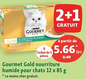 Promotions Gourmet gold nourriture humide pour chats - Purina - Valide de 26/06/2023 à 01/07/2023 chez Maxi Zoo