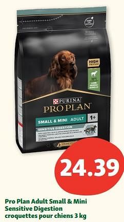 Promotions Pro plan adult small + mini sensitive digestion croquettes pour chiens - Purina - Valide de 26/06/2023 à 01/07/2023 chez Maxi Zoo