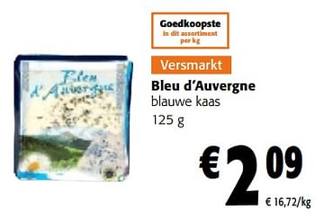 Promoties Bleu d’auvergne blauwe kaas - Huismerk - Colruyt - Geldig van 14/06/2023 tot 27/06/2023 bij Colruyt