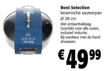Promoties Boni selection keramische sauteerpan - Boni - Geldig van 14/06/2023 tot 27/06/2023 bij Colruyt