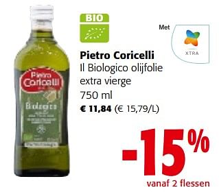 Promoties Pietro coricelli il biologico olijfolie extra vierge - Pietro Coricelli - Geldig van 14/06/2023 tot 27/06/2023 bij Colruyt