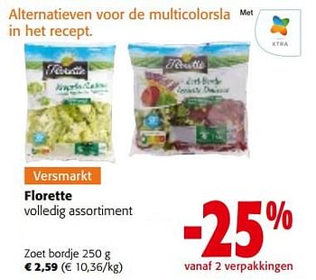 Promoties Florette zoet bordje - Florette - Geldig van 14/06/2023 tot 27/06/2023 bij Colruyt