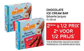 Promotions Chocolate ice cream bar ijsboerke jacques 2ième à 1-2 prix - Ijsboerke - Valide de 28/06/2023 à 11/07/2023 chez Alvo