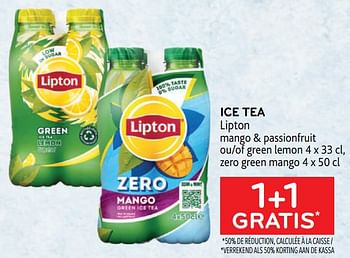 Promotions Ice tea lipton 1+1 gratis - Lipton - Valide de 28/06/2023 à 11/07/2023 chez Alvo