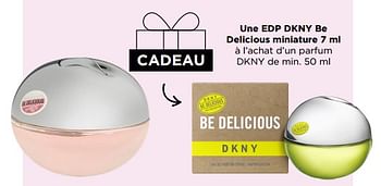 Promotions Cadeau une edp dkny be delicious miniature 7 ml à l’achat d’un parfum dkny de min. 50 ml - DKNY - Valide de 19/06/2023 à 25/06/2023 chez ICI PARIS XL