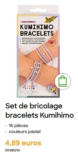 Promotions Set de bricolage bracelets kumihimo - FOLIA - Valide de 16/06/2023 à 01/10/2023 chez Ava