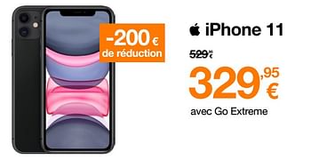 Promotions Apple iphone 11 - Apple - Valide de 12/06/2023 à 30/06/2023 chez Orange