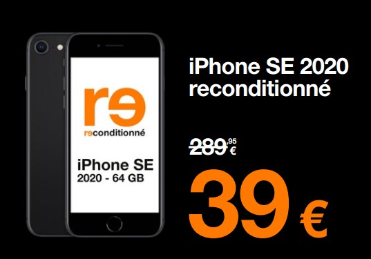 Promotions Apple refurbished iphone se 2020 - Apple - Valide de 12/06/2023 à 30/06/2023 chez Orange