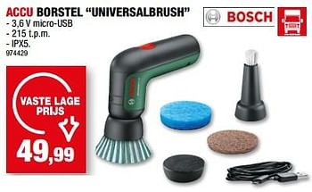 Promoties Bosch accu borstel universalbrush - Bosch - Geldig van 21/06/2023 tot 02/07/2023 bij Hubo