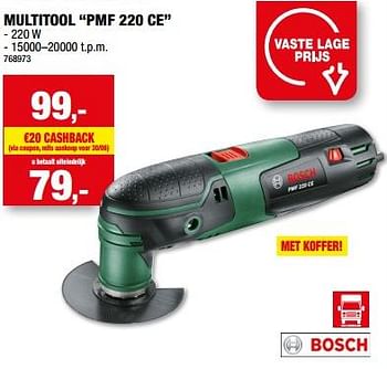 Promoties Bosch multitool pmf 220 ce - Bosch - Geldig van 21/06/2023 tot 02/07/2023 bij Hubo