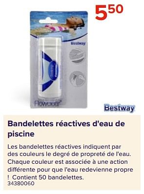 Promotions Bandelettes réactives d`eau de piscine - BestWay - Valide de 09/06/2023 à 31/08/2023 chez Euro Shop