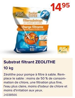 Promotions Substrat filtrant zeolithe - BSI - Valide de 09/06/2023 à 31/08/2023 chez Euro Shop
