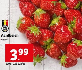 Promoties Aardbeien - Huismerk - Lidl - Geldig van 28/06/2023 tot 04/07/2023 bij Lidl