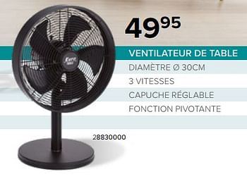 Promotions Euro tools ventilateur de table - Euro Tools - Valide de 09/06/2023 à 31/08/2023 chez Euro Shop