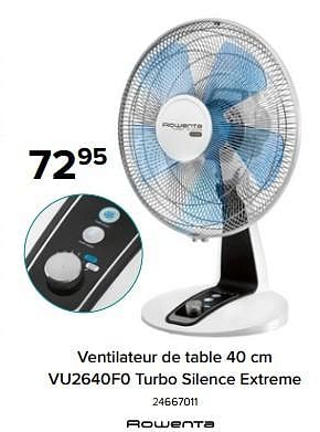Promotions Rowenta ventilateur de table vu2640f0 turbo silence extreme - Rowenta - Valide de 09/06/2023 à 31/08/2023 chez Euro Shop