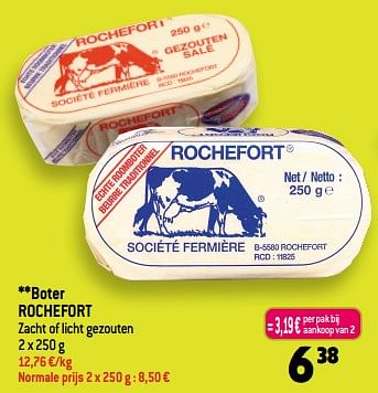 Promoties Boter rochefort - Rochefort - Geldig van 21/06/2023 tot 27/06/2023 bij Smatch