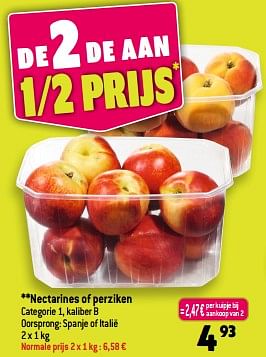 Promoties Nectarines of perziken - Huismerk - Smatch - Geldig van 21/06/2023 tot 27/06/2023 bij Smatch