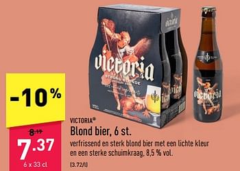 Promoties Blond bier - Victoria - Geldig van 26/06/2023 tot 07/07/2023 bij Aldi