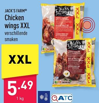 Promoties Chicken wings xxl - Jack's Farm - Geldig van 30/06/2023 tot 07/07/2023 bij Aldi