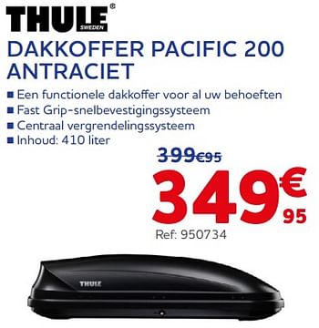 Promoties Dakkoffer pacific 200 antraciet - Thule - Geldig van 21/06/2023 tot 22/08/2023 bij Auto 5