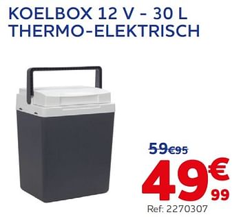 Promoties Koelbox 12 v - thermo-elektrisch - Huismerk - Auto 5  - Geldig van 21/06/2023 tot 22/08/2023 bij Auto 5