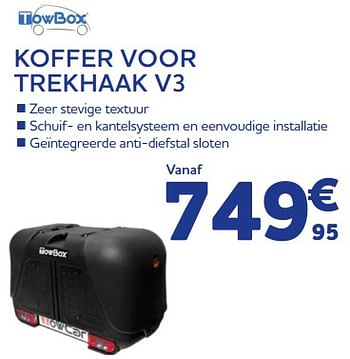 Promoties Koffer voor trekhaak v3 - TowBox - Geldig van 21/06/2023 tot 22/08/2023 bij Auto 5