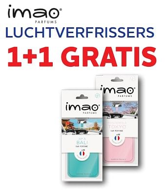 Promoties Luchtverfrissers 1+1 gratis - Imao - Geldig van 21/06/2023 tot 22/08/2023 bij Auto 5