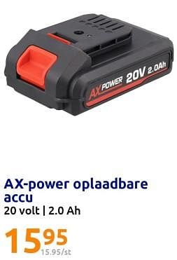 Promoties Ax-power oplaadbare accu - AX Power - Geldig van 21/06/2023 tot 27/06/2023 bij Action