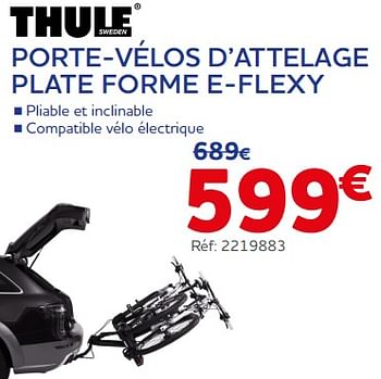 Promotions Porte-vélos d’attelage plate forme e-flexy - Thule - Valide de 21/06/2023 à 22/08/2023 chez Auto 5