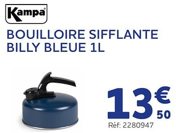 Promotions Bouilloire sifflante billy bleue - Kampa - Valide de 21/06/2023 à 22/08/2023 chez Auto 5
