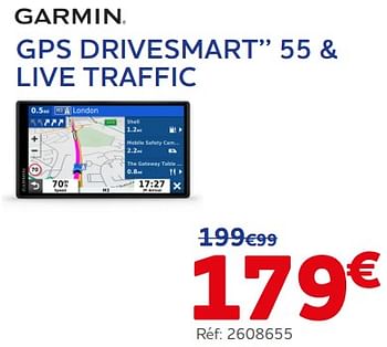 Promotions Garmin gps drivesmart 55 + live traffic - Garmin - Valide de 21/06/2023 à 22/08/2023 chez Auto 5