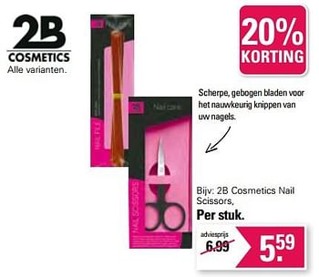 Promoties 2b cosmetics nail scissors - 2B - Geldig van 21/06/2023 tot 08/07/2023 bij De Online Drogist