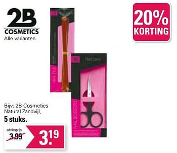 Promoties 2b cosmetics natural zandvijl - 2B - Geldig van 21/06/2023 tot 08/07/2023 bij De Online Drogist