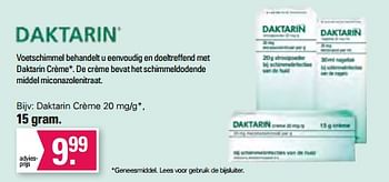Promoties Daktarin crème 20 mg-g - Daktarin - Geldig van 21/06/2023 tot 08/07/2023 bij De Online Drogist