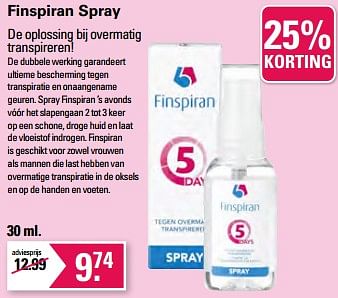 Promoties Finspiran spray - Finspiran - Geldig van 21/06/2023 tot 08/07/2023 bij De Online Drogist