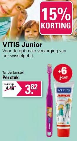 Promoties Tandenborstel - Vitis - Geldig van 21/06/2023 tot 08/07/2023 bij De Online Drogist